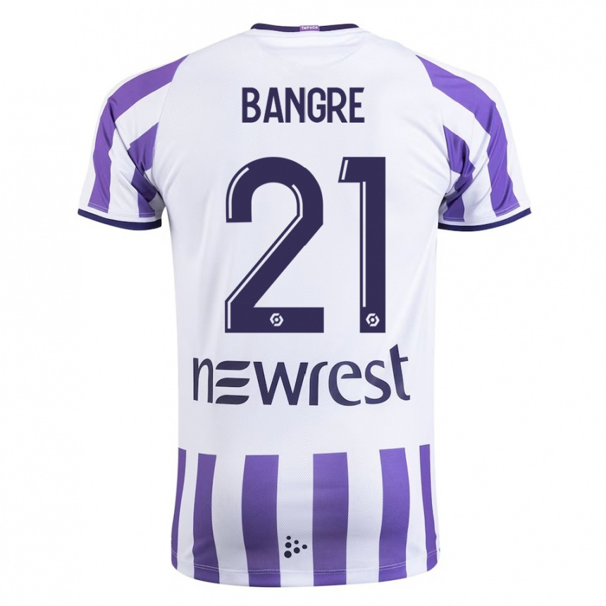 Herren Fußball Mamady Bangré #21 Weiß Heimtrikot Trikot 2023/24 T-Shirt Luxemburg