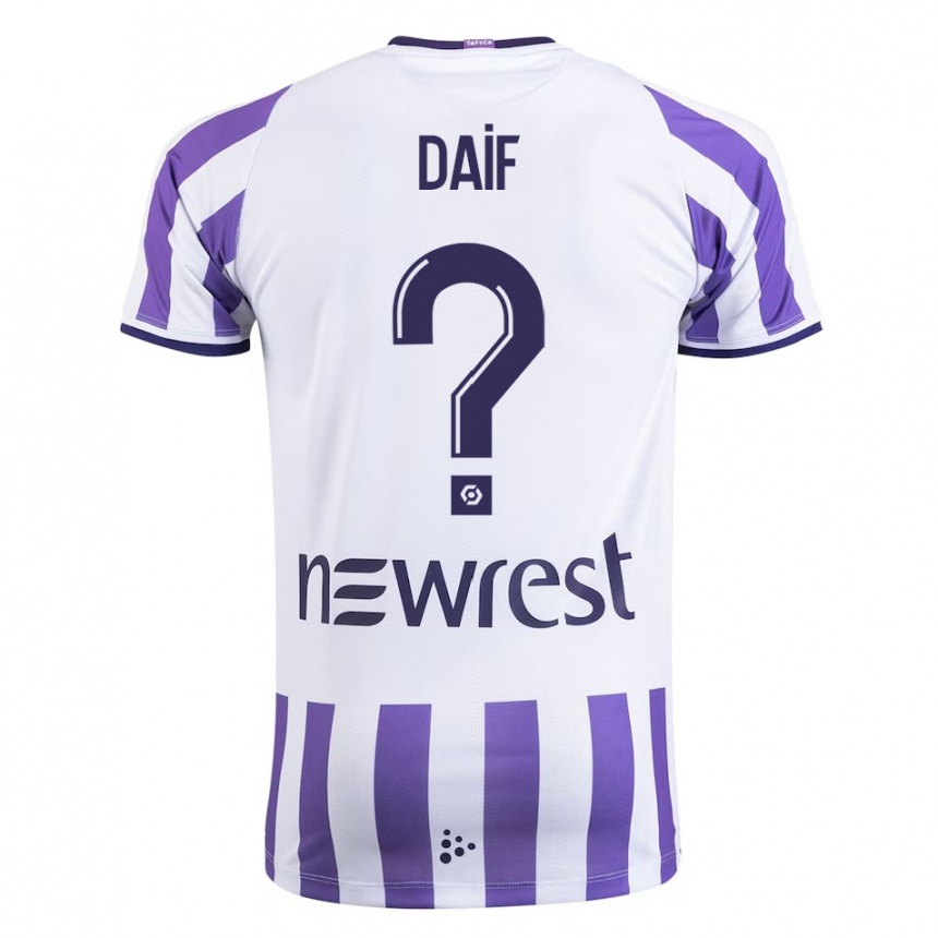Herren Fußball Mouhamed Daif #0 Weiß Heimtrikot Trikot 2023/24 T-Shirt Luxemburg