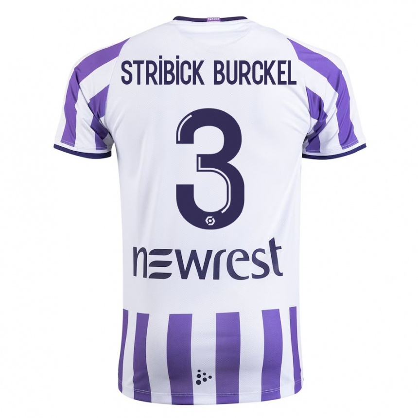 Herren Fußball Laetitia Stribick-Burckel #3 Weiß Heimtrikot Trikot 2023/24 T-Shirt Luxemburg