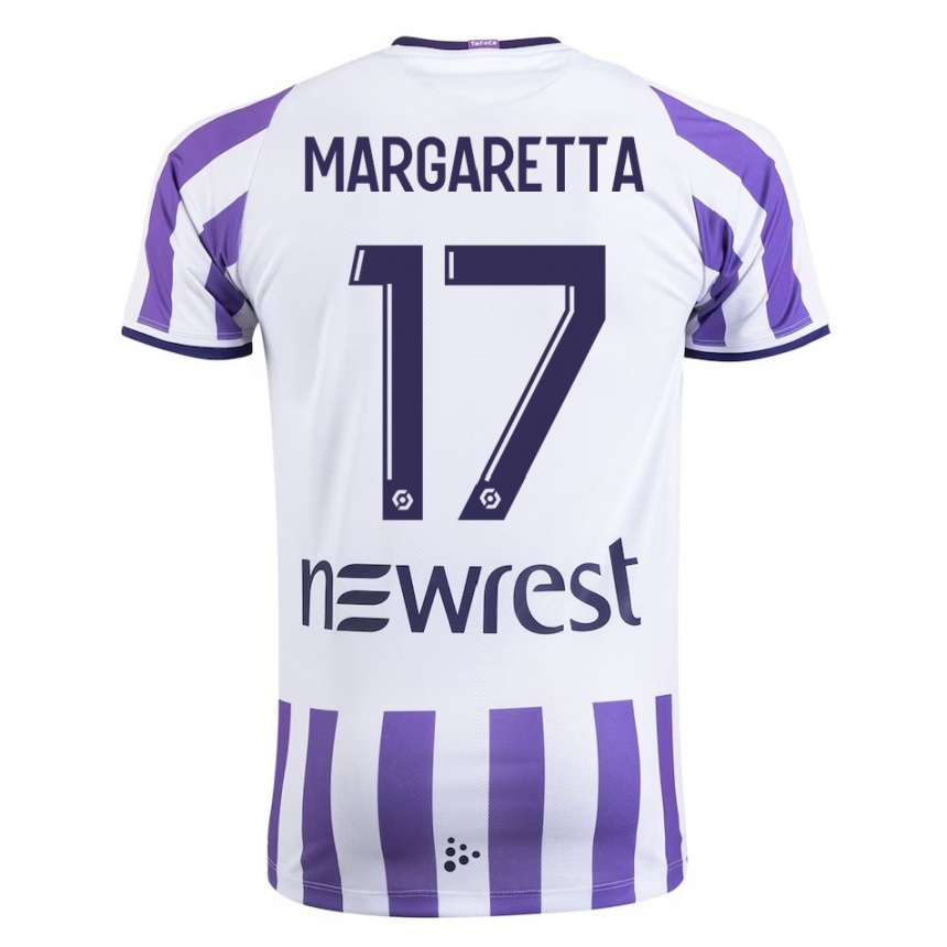 Herren Fußball Jessica Margaretta #17 Weiß Heimtrikot Trikot 2023/24 T-Shirt Luxemburg