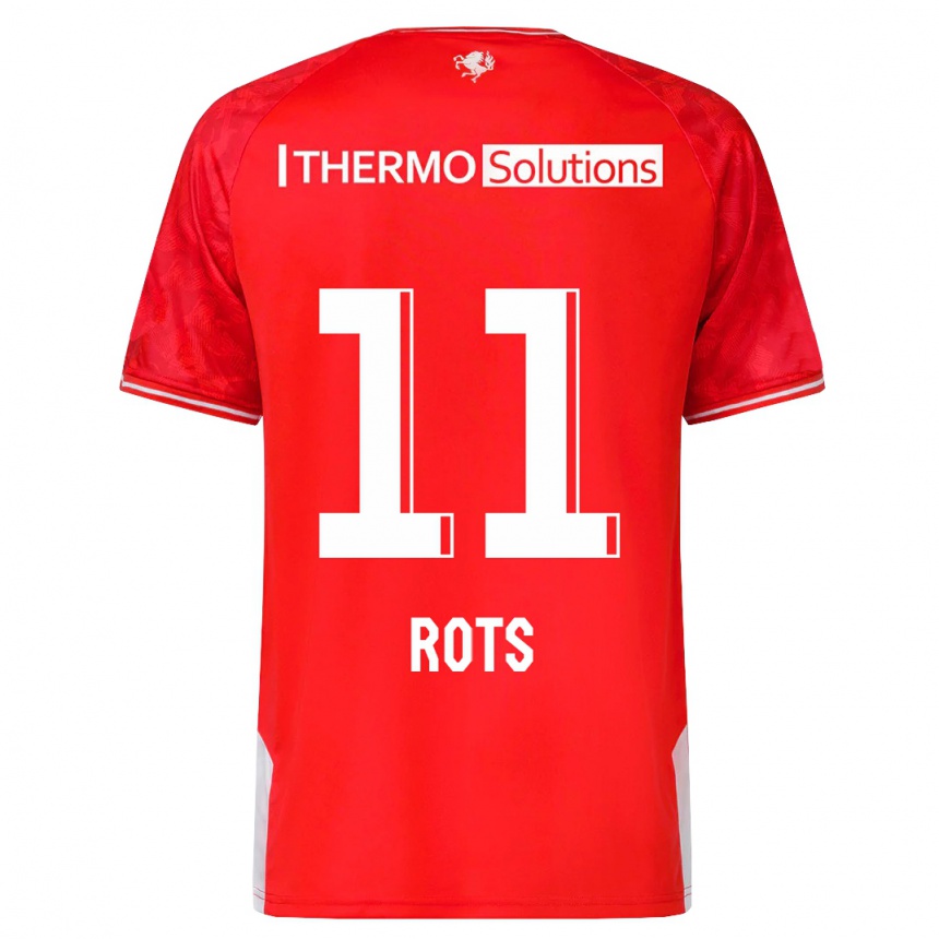 Herren Fußball Daan Rots #11 Rot Heimtrikot Trikot 2023/24 T-Shirt Luxemburg