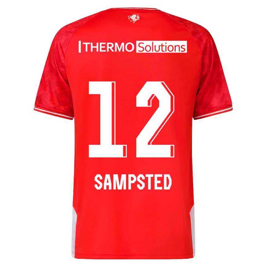 Herren Fußball Alfons Sampsted #12 Rot Heimtrikot Trikot 2023/24 T-Shirt Luxemburg
