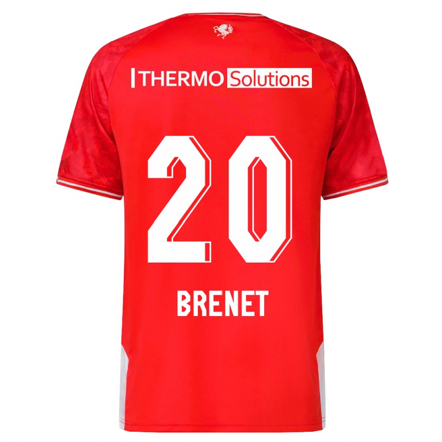 Herren Fußball Joshua Brenet #20 Rot Heimtrikot Trikot 2023/24 T-Shirt Luxemburg