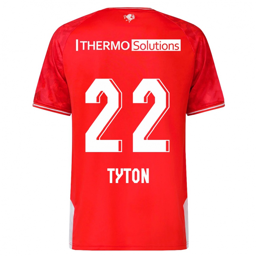 Herren Fußball Przemyslaw Tyton #22 Rot Heimtrikot Trikot 2023/24 T-Shirt Luxemburg