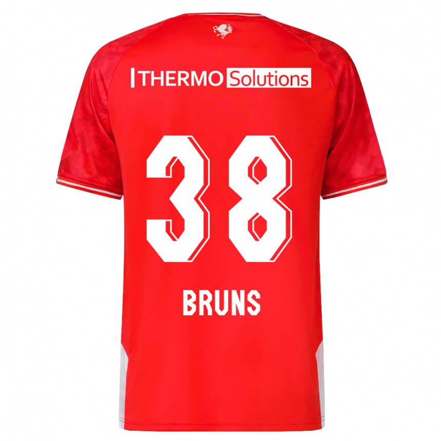 Herren Fußball Max Bruns #38 Rot Heimtrikot Trikot 2023/24 T-Shirt Luxemburg