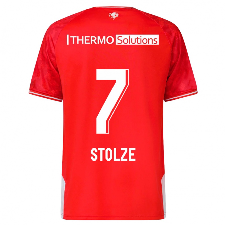 Herren Fußball Anna-Lena Stolze #7 Rot Heimtrikot Trikot 2023/24 T-Shirt Luxemburg