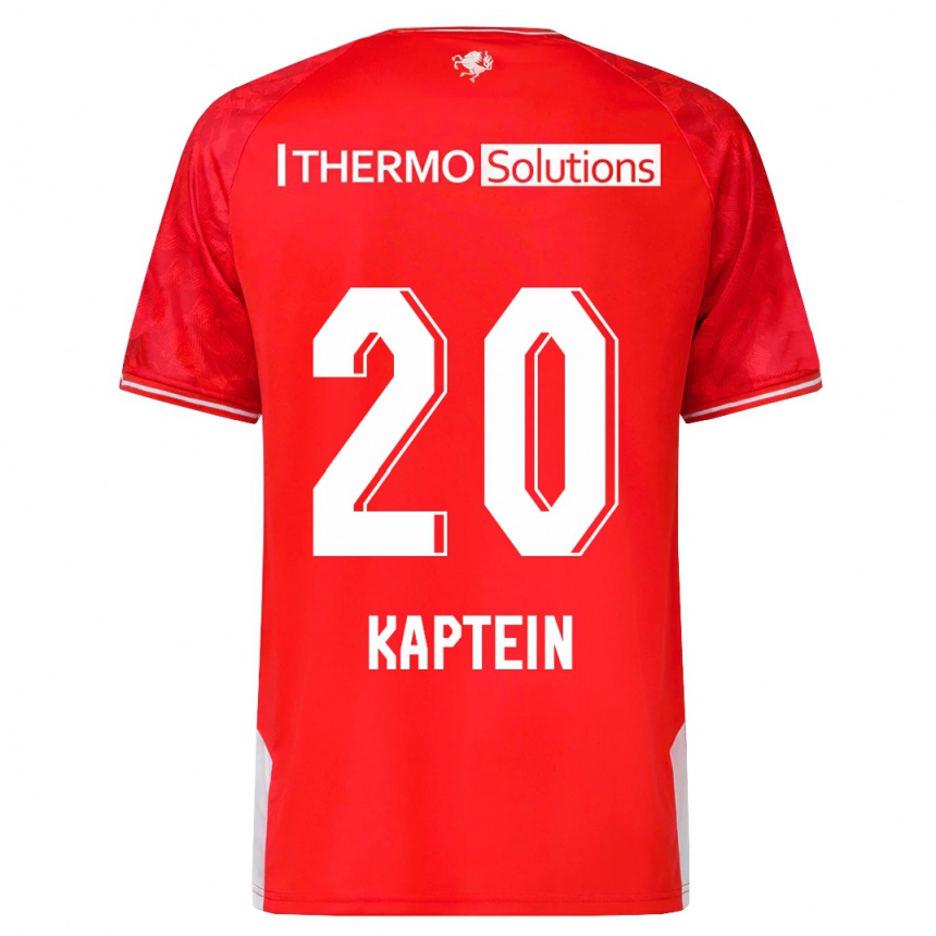 Herren Fußball Wieke Kaptein #20 Rot Heimtrikot Trikot 2023/24 T-Shirt Luxemburg