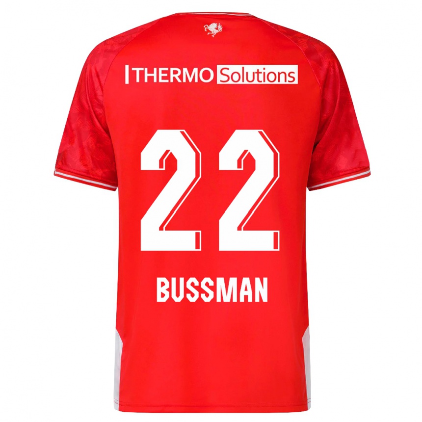 Herren Fußball Fiene Bussman #22 Rot Heimtrikot Trikot 2023/24 T-Shirt Luxemburg