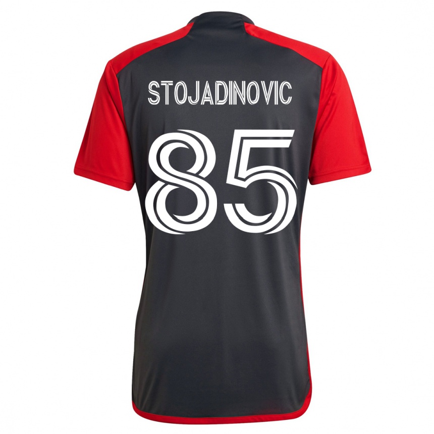 Herren Fußball Marko Stojadinovic #85 Grau Heimtrikot Trikot 2023/24 T-Shirt Luxemburg