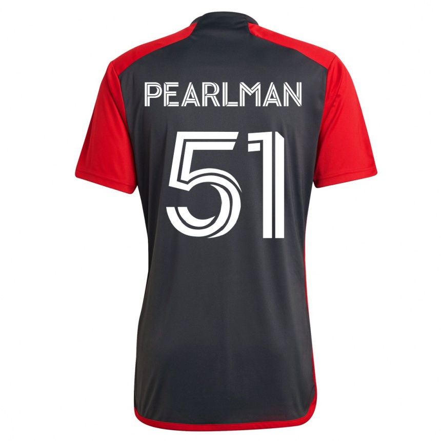 Herren Fußball Adam Pearlman #51 Grau Heimtrikot Trikot 2023/24 T-Shirt Luxemburg