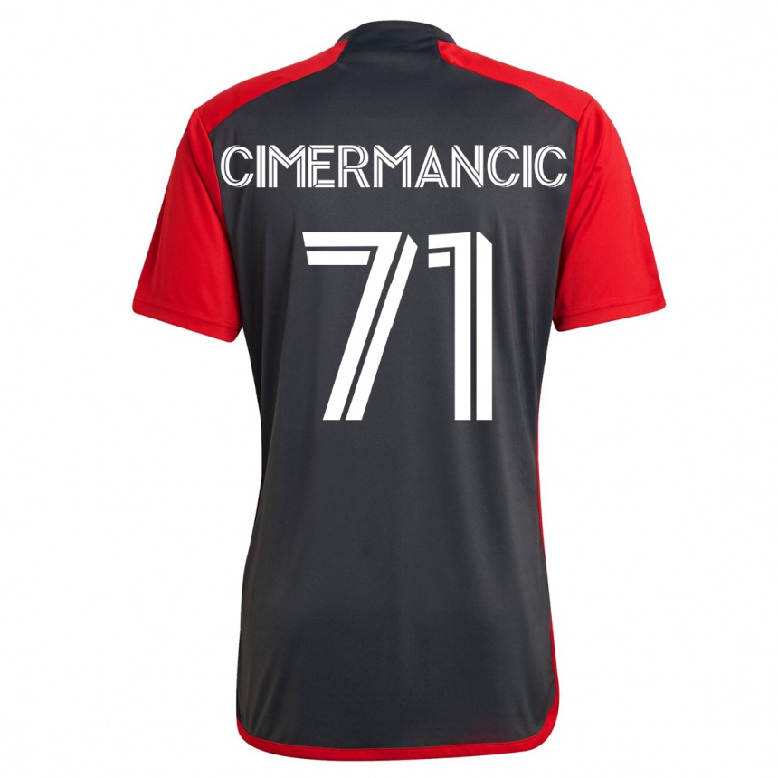 Herren Fußball Markus Cimermancic #71 Grau Heimtrikot Trikot 2023/24 T-Shirt Luxemburg