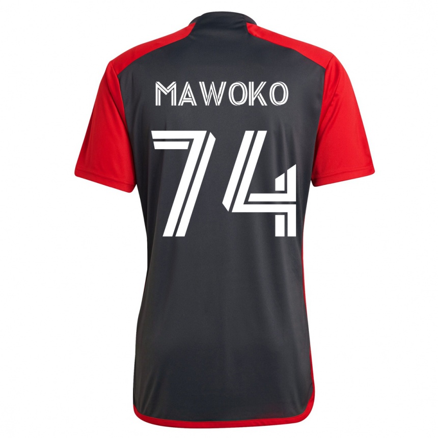 Herren Fußball Kundai Mawoko #74 Grau Heimtrikot Trikot 2023/24 T-Shirt Luxemburg