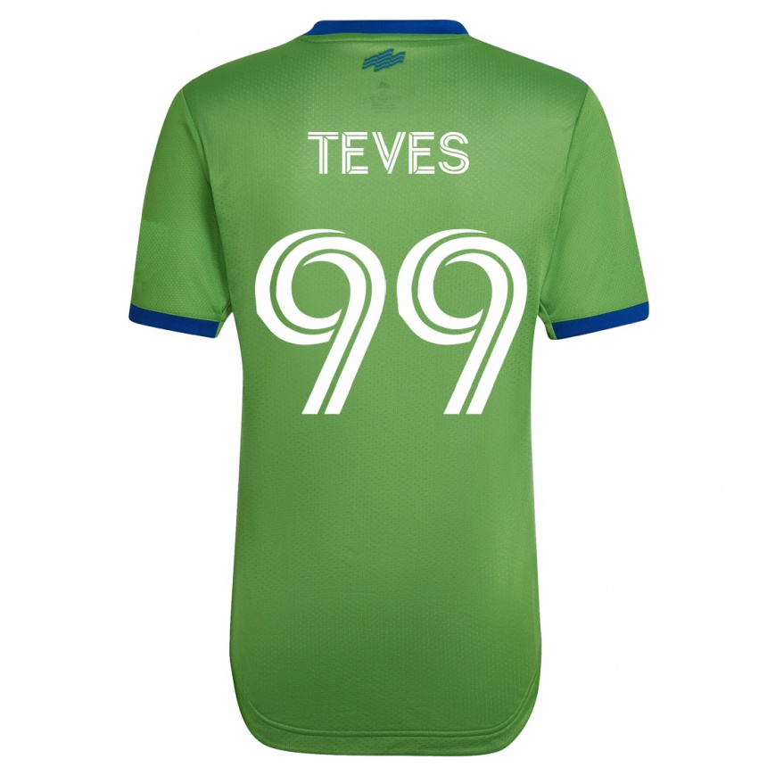 Herren Fußball Dylan Teves #99 Grün Heimtrikot Trikot 2023/24 T-Shirt Luxemburg