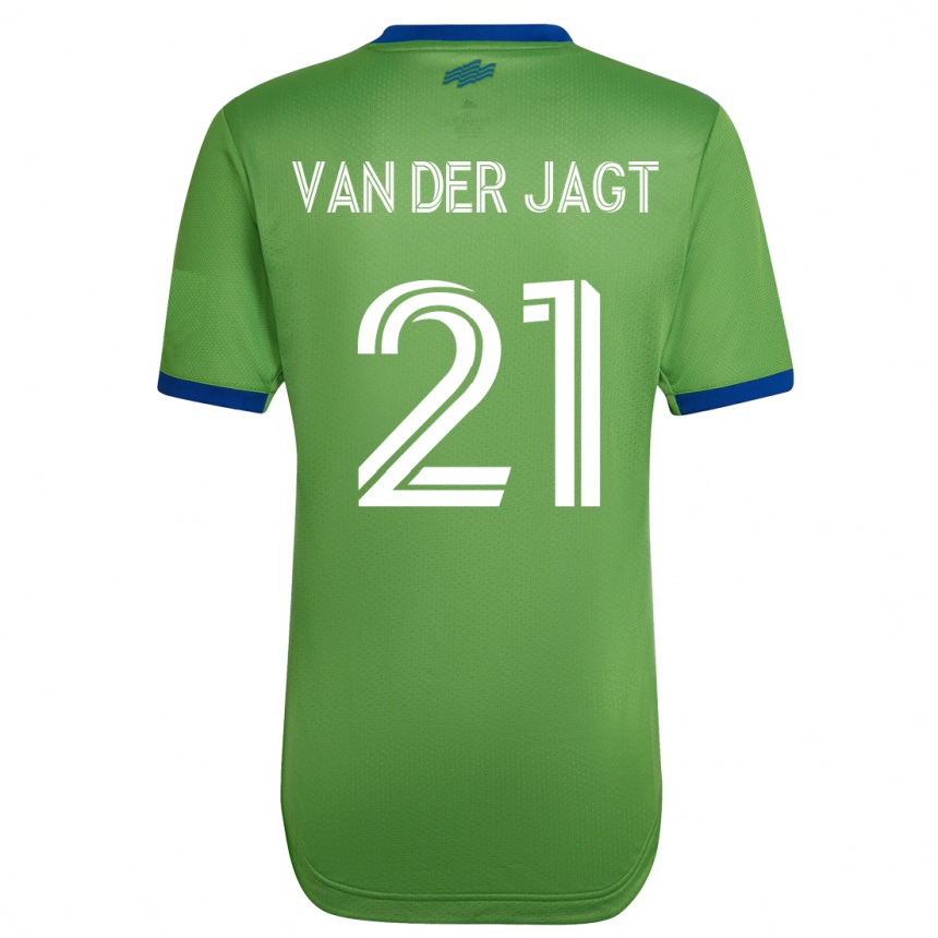 Herren Fußball Olivia Van Der Jagt #21 Grün Heimtrikot Trikot 2023/24 T-Shirt Luxemburg