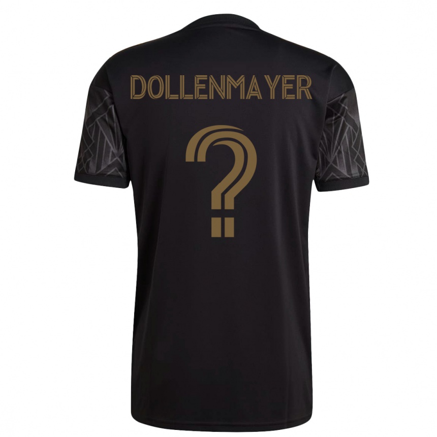 Herren Fußball Noah Dollenmayer #0 Schwarz Heimtrikot Trikot 2023/24 T-Shirt Luxemburg