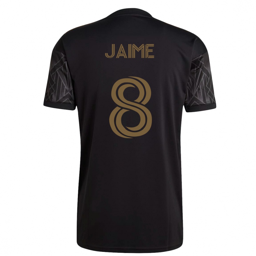 Herren Fußball Christopher Jaime #8 Schwarz Heimtrikot Trikot 2023/24 T-Shirt Luxemburg