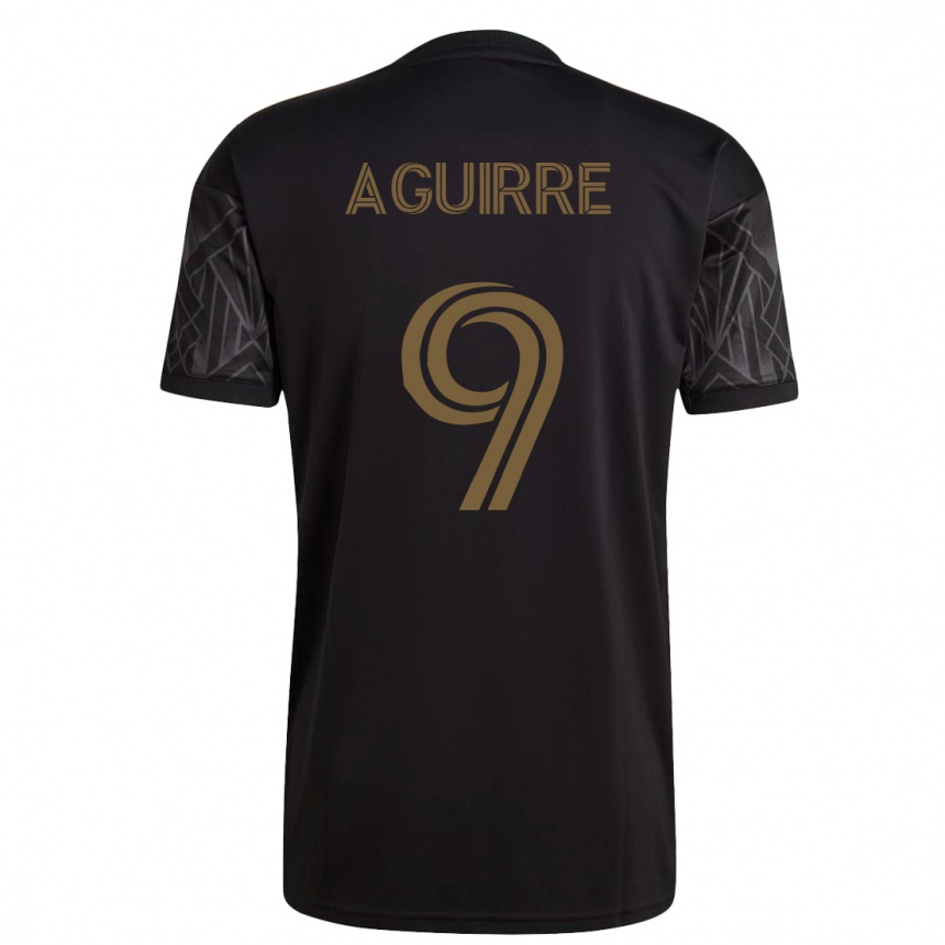Herren Fußball Dustin Aguirre #9 Schwarz Heimtrikot Trikot 2023/24 T-Shirt Luxemburg
