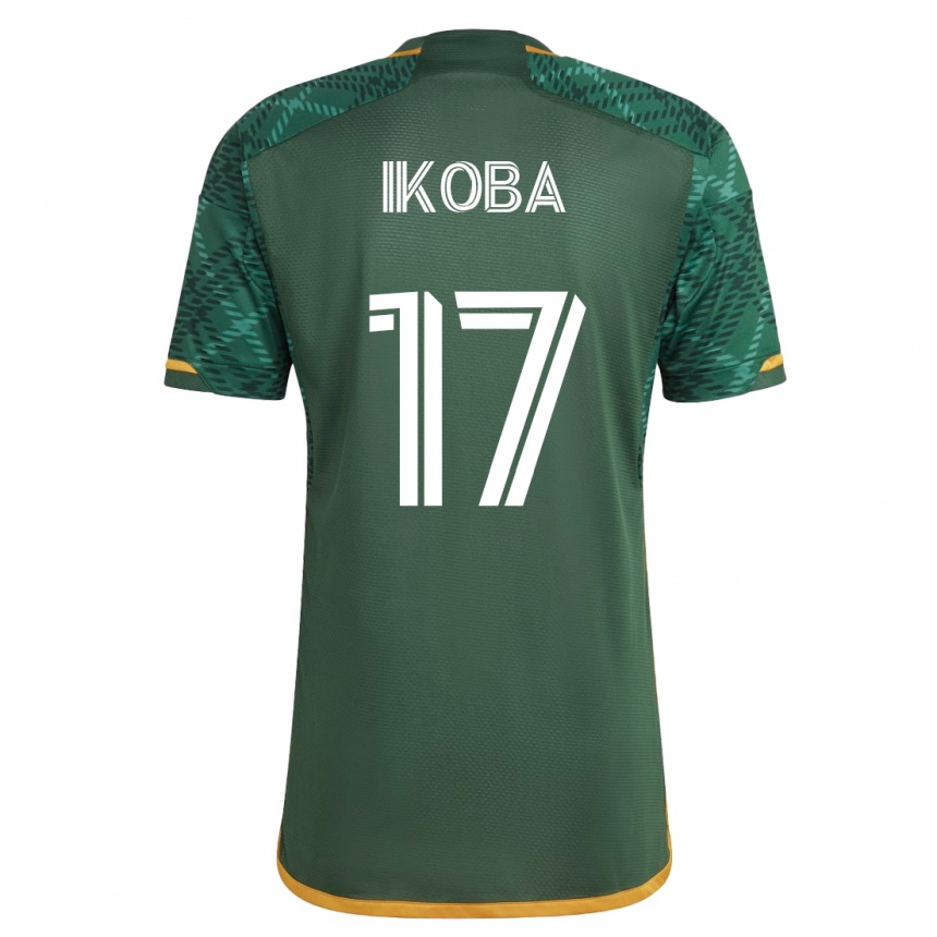 Herren Fußball Tega Ikoba #17 Grün Heimtrikot Trikot 2023/24 T-Shirt Luxemburg