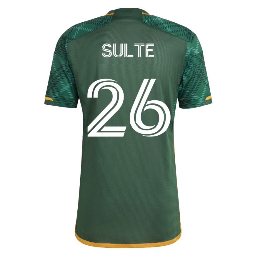 Herren Fußball Hunter Sulte #26 Grün Heimtrikot Trikot 2023/24 T-Shirt Luxemburg