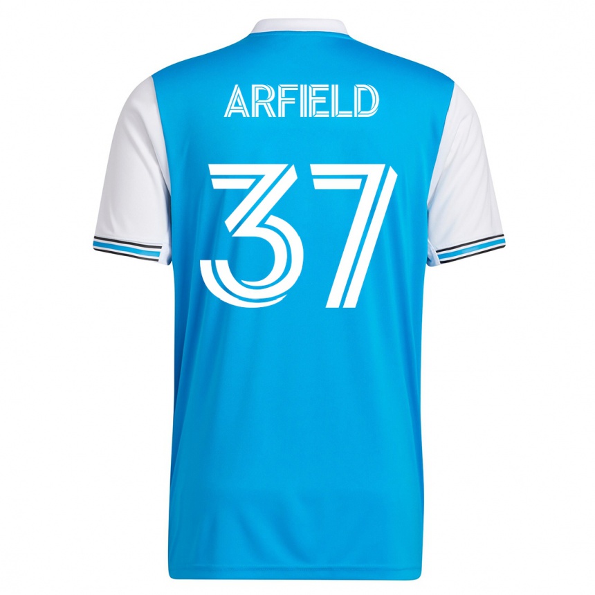 Herren Fußball Scott Arfield #37 Blau Heimtrikot Trikot 2023/24 T-Shirt Luxemburg