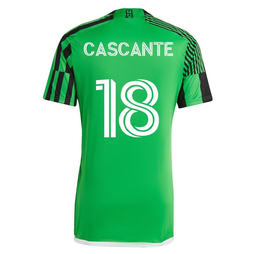 Herren Fußball Julio Cascante #18 Grün Schwarz Heimtrikot Trikot 2023/24 T-Shirt Luxemburg