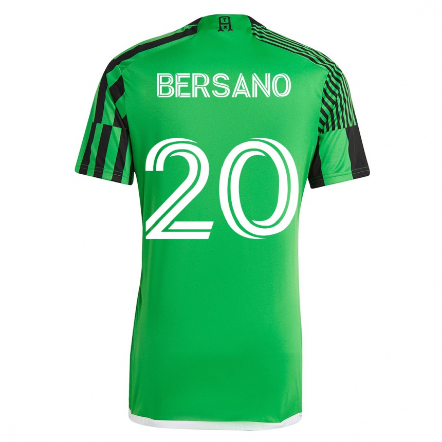 Herren Fußball Matt Bersano #20 Grün Schwarz Heimtrikot Trikot 2023/24 T-Shirt Luxemburg