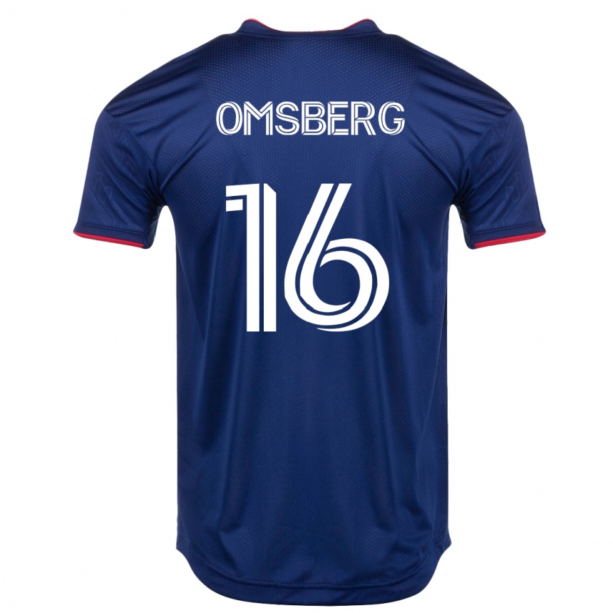 Herren Fußball Wyatt Omsberg #16 Marine Heimtrikot Trikot 2023/24 T-Shirt Luxemburg