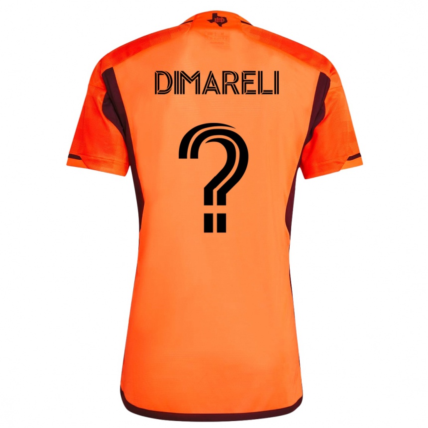 Herren Fußball Mattheo Dimareli #0 Orangefarben Heimtrikot Trikot 2023/24 T-Shirt Luxemburg