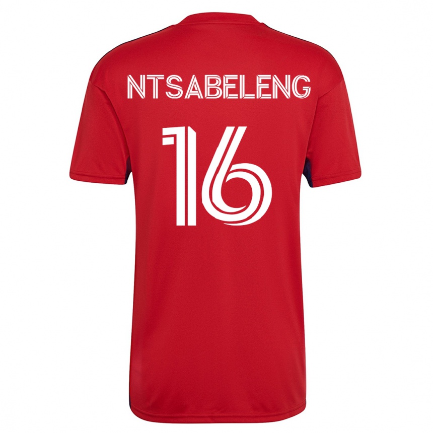 Herren Fußball Tsiki Ntsabeleng #16 Rot Heimtrikot Trikot 2023/24 T-Shirt Luxemburg