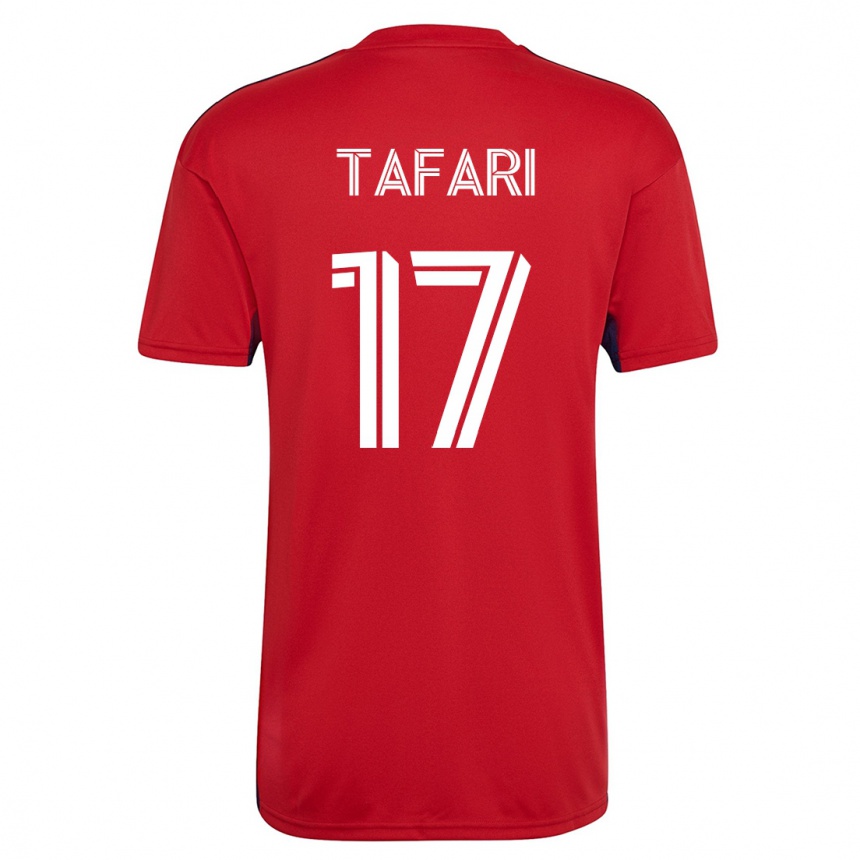 Herren Fußball Nkosi Tafari #17 Rot Heimtrikot Trikot 2023/24 T-Shirt Luxemburg