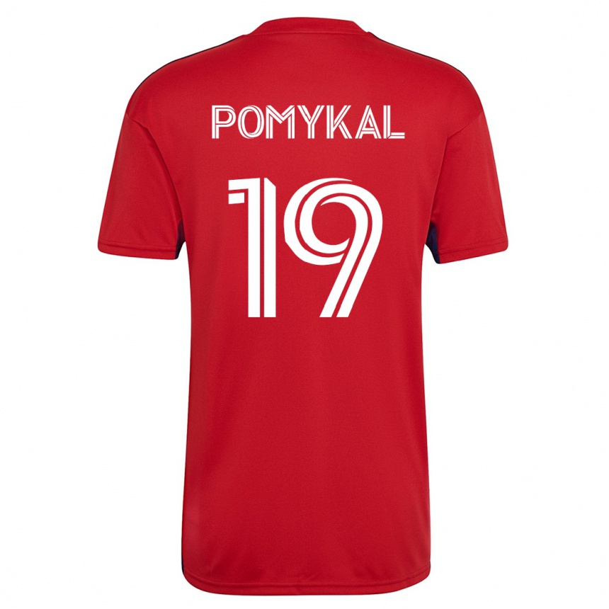 Herren Fußball Paxton Pomykal #19 Rot Heimtrikot Trikot 2023/24 T-Shirt Luxemburg