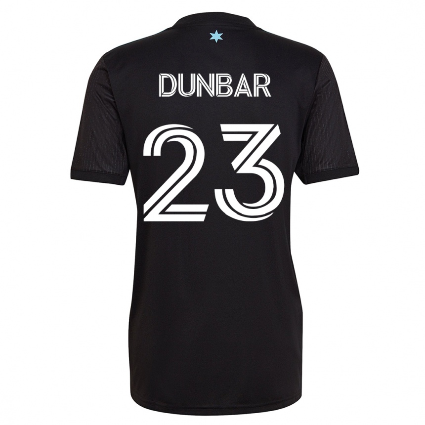 Herren Fußball Cameron Dunbar #23 Schwarz Heimtrikot Trikot 2023/24 T-Shirt Luxemburg