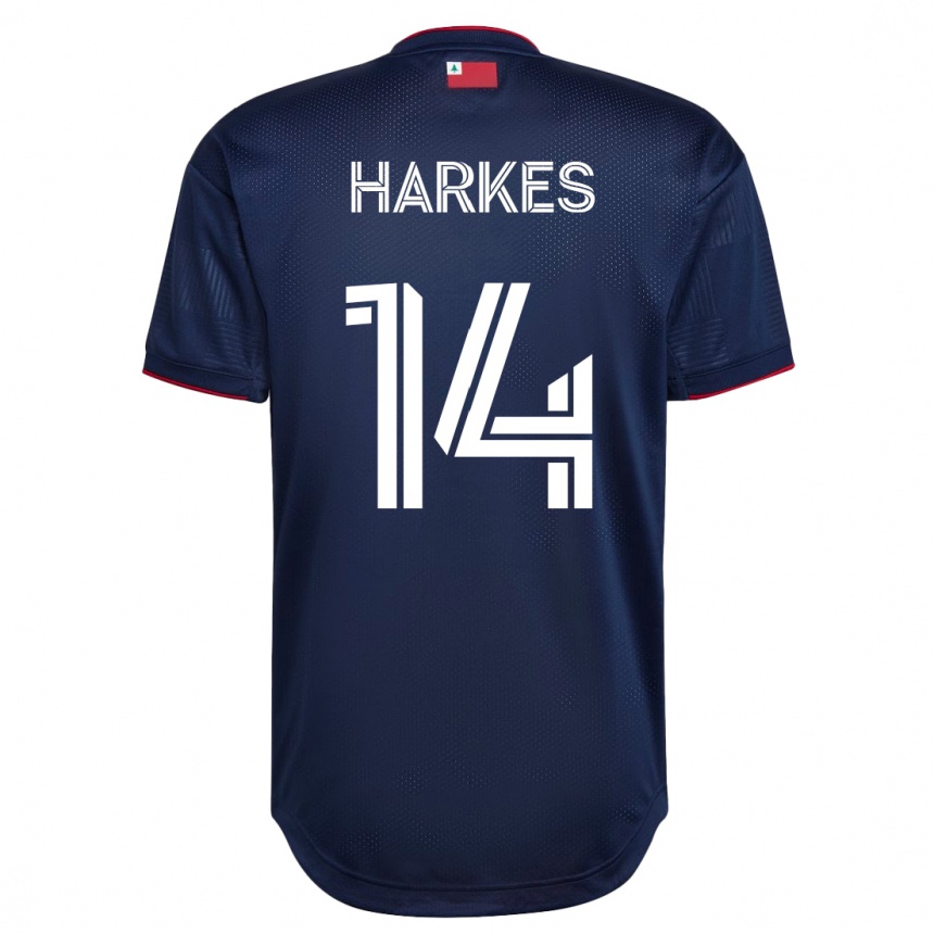 Herren Fußball Ian Harkes #14 Marine Heimtrikot Trikot 2023/24 T-Shirt Luxemburg