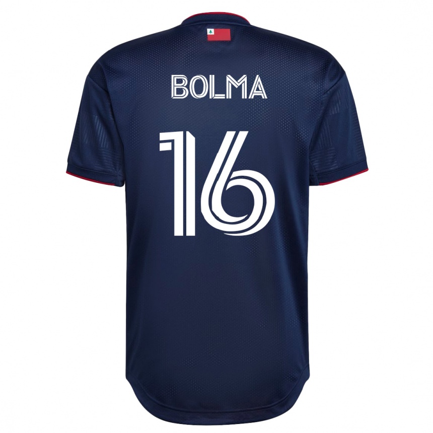 Herren Fußball Josh Bolma #16 Marine Heimtrikot Trikot 2023/24 T-Shirt Luxemburg