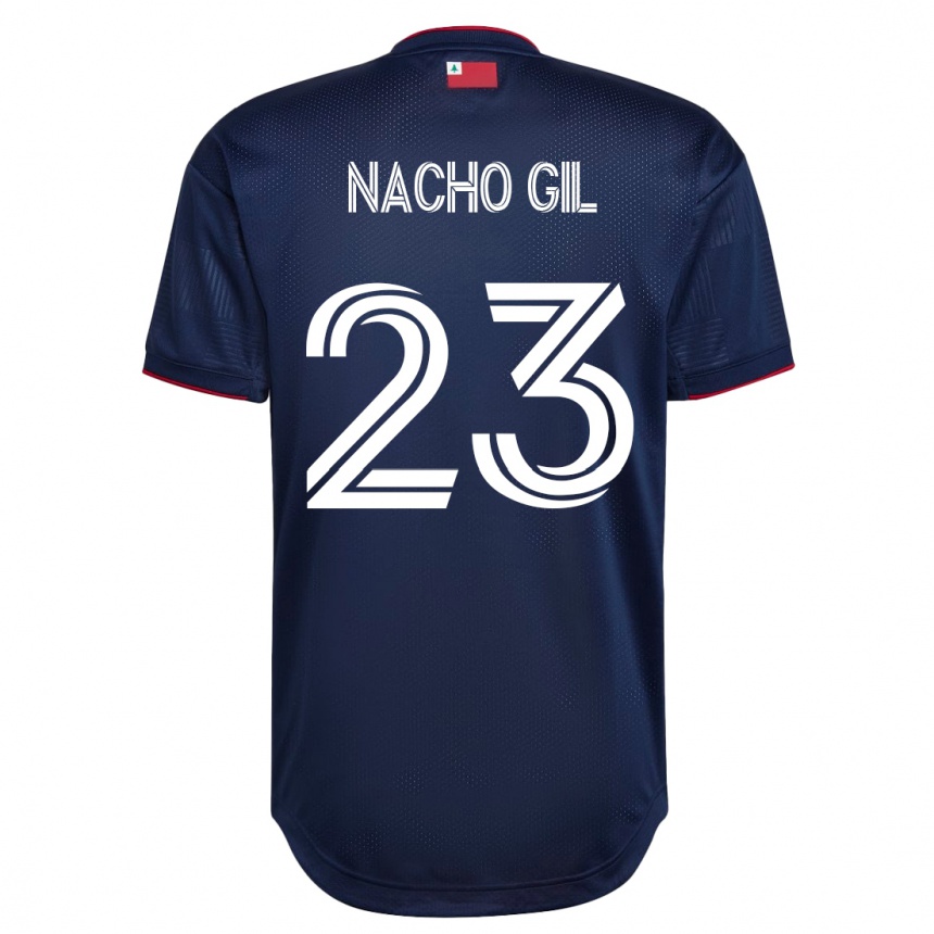 Herren Fußball Nacho Gil #23 Marine Heimtrikot Trikot 2023/24 T-Shirt Luxemburg