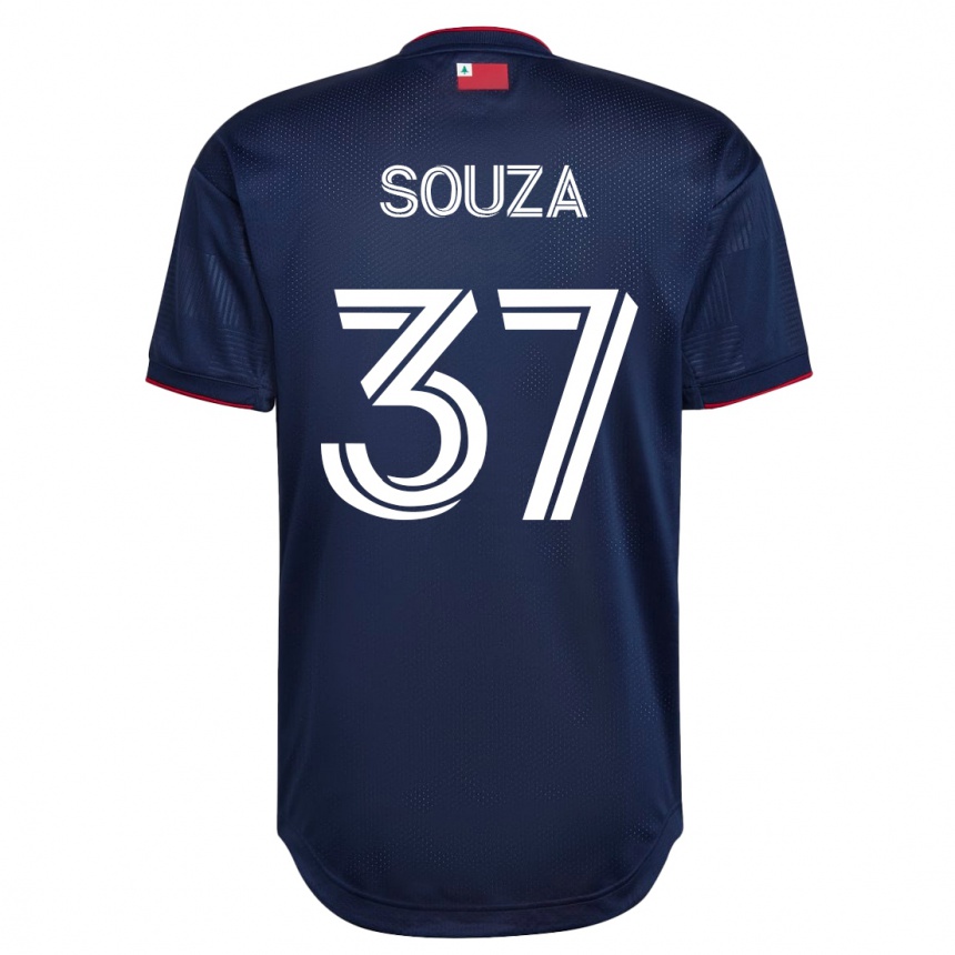 Herren Fußball Victor Souza #37 Marine Heimtrikot Trikot 2023/24 T-Shirt Luxemburg