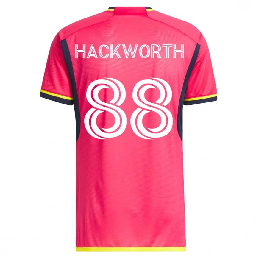 Herren Fußball Larsen Hackworth #88 Rosa Heimtrikot Trikot 2023/24 T-Shirt Luxemburg