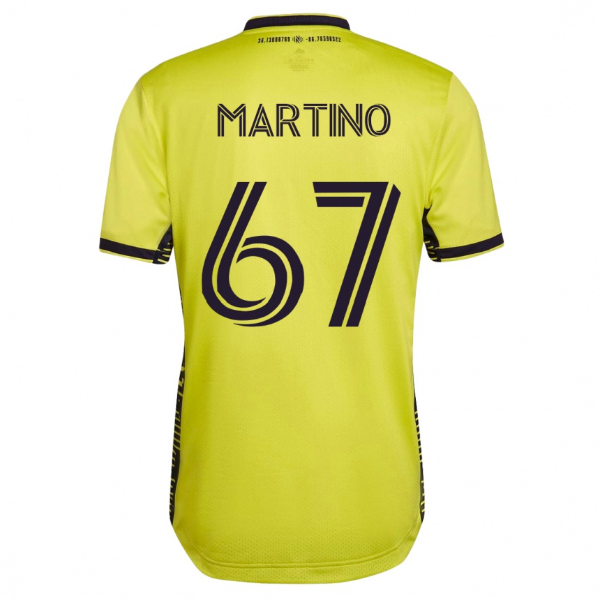 Herren Fußball Ben Martino #67 Gelb Heimtrikot Trikot 2023/24 T-Shirt Luxemburg
