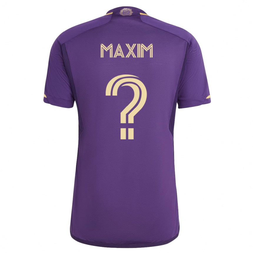 Herren Fußball Luca Maxim #0 Violett Heimtrikot Trikot 2023/24 T-Shirt Luxemburg