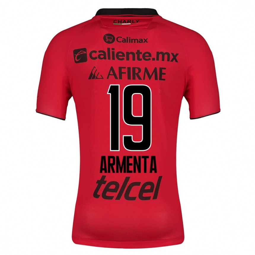 Herren Fußball Eduardo Armenta #19 Rot Heimtrikot Trikot 2023/24 T-Shirt Luxemburg