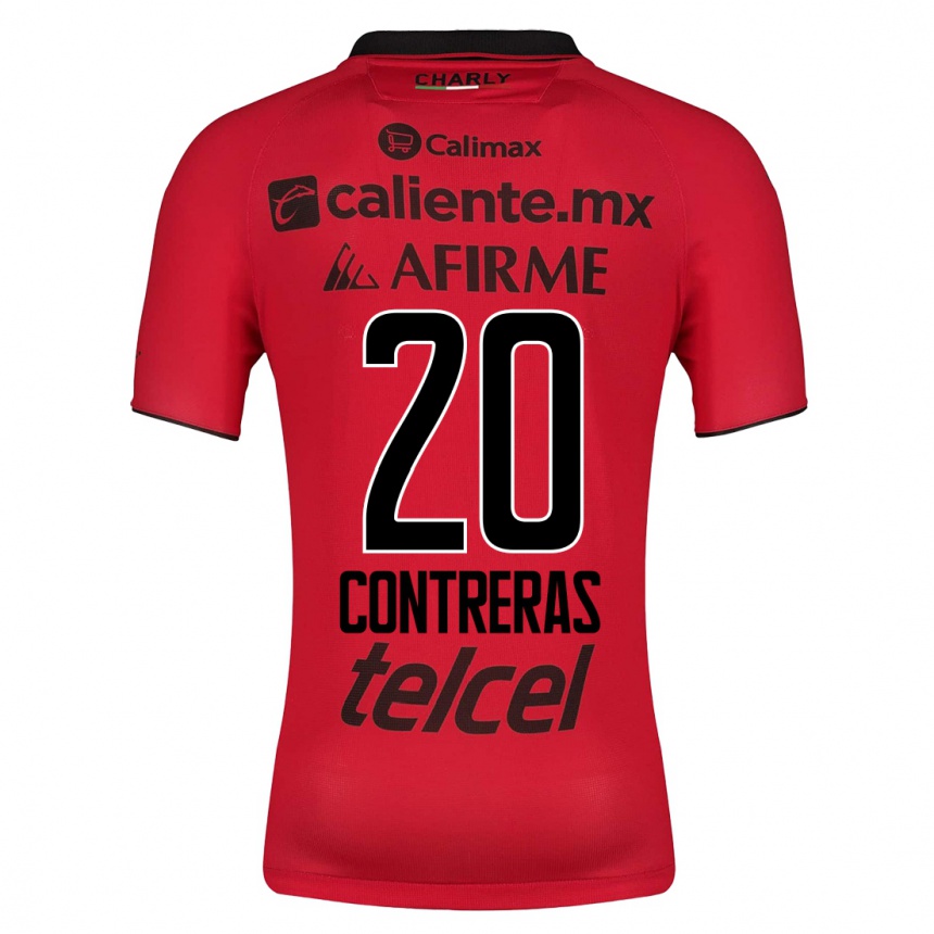 Herren Fußball Francisco Contreras #20 Rot Heimtrikot Trikot 2023/24 T-Shirt Luxemburg