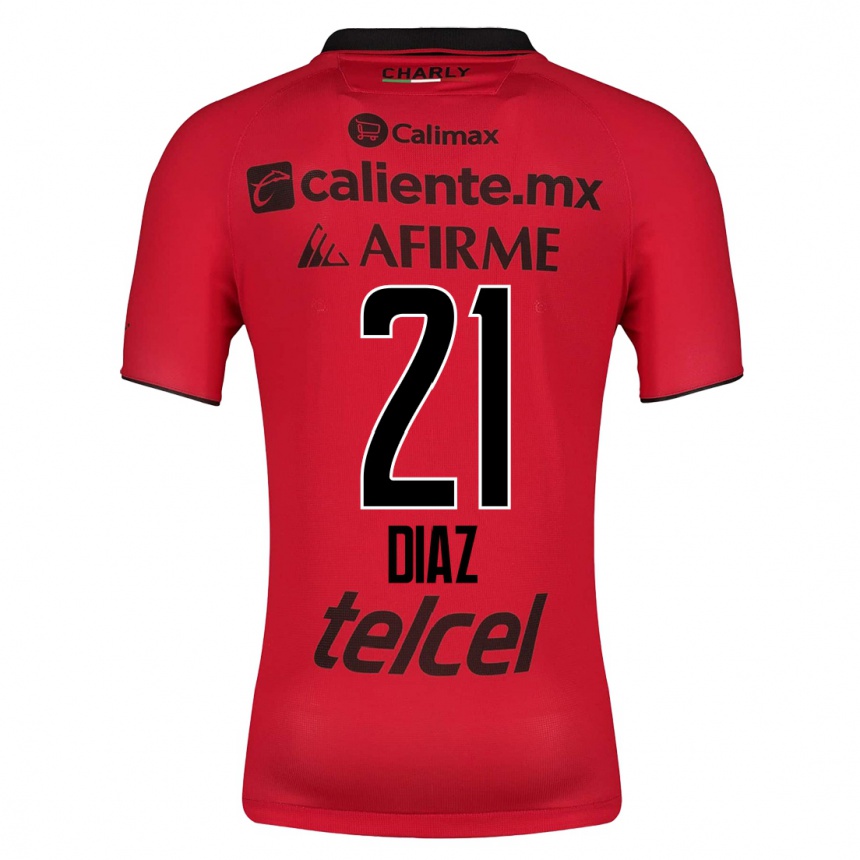 Herren Fußball Ricardo Díaz #21 Rot Heimtrikot Trikot 2023/24 T-Shirt Luxemburg