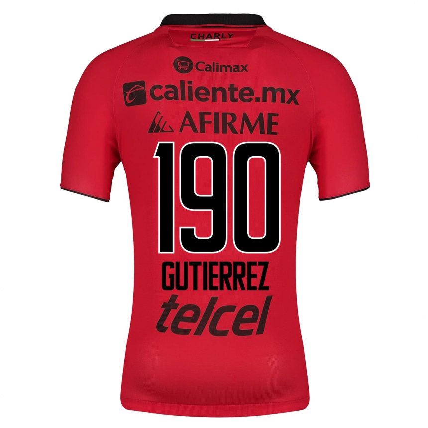 Herren Fußball Dayán Gutiérrez #190 Rot Heimtrikot Trikot 2023/24 T-Shirt Luxemburg