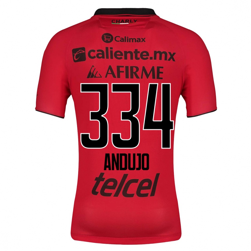Herren Fußball Favio Andujo #334 Rot Heimtrikot Trikot 2023/24 T-Shirt Luxemburg