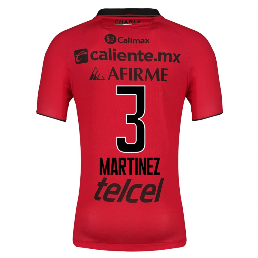 Herren Fußball Nathaly Martínez #3 Rot Heimtrikot Trikot 2023/24 T-Shirt Luxemburg