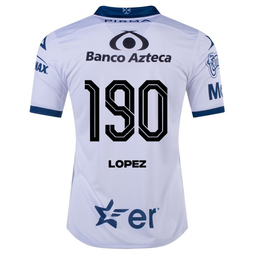 Herren Fußball Josué López #190 Weiß Heimtrikot Trikot 2023/24 T-Shirt Luxemburg