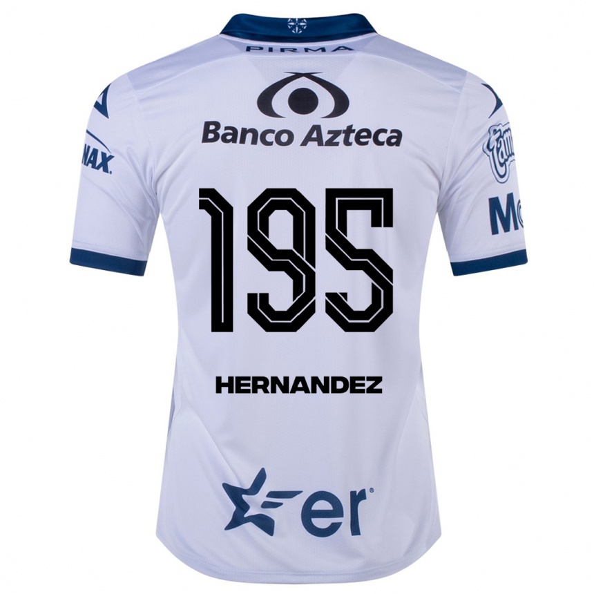 Herren Fußball Daniel Hernández #195 Weiß Heimtrikot Trikot 2023/24 T-Shirt Luxemburg