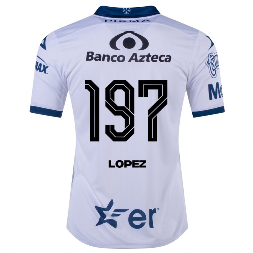 Herren Fußball Sebastián López #197 Weiß Heimtrikot Trikot 2023/24 T-Shirt Luxemburg