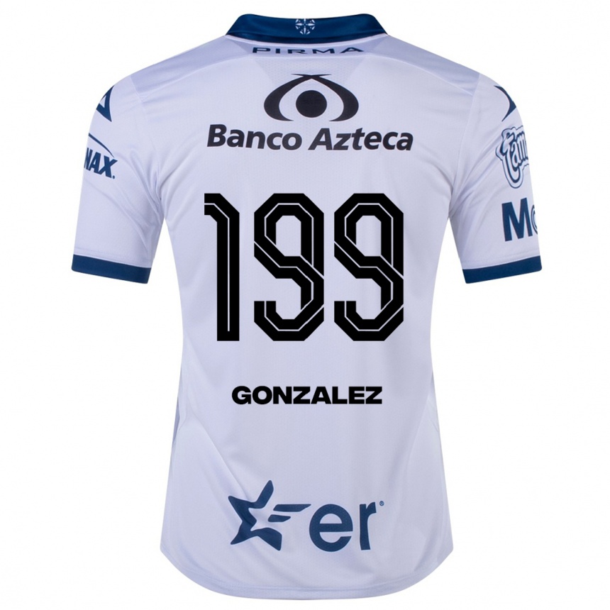 Herren Fußball Samuel González #199 Weiß Heimtrikot Trikot 2023/24 T-Shirt Luxemburg