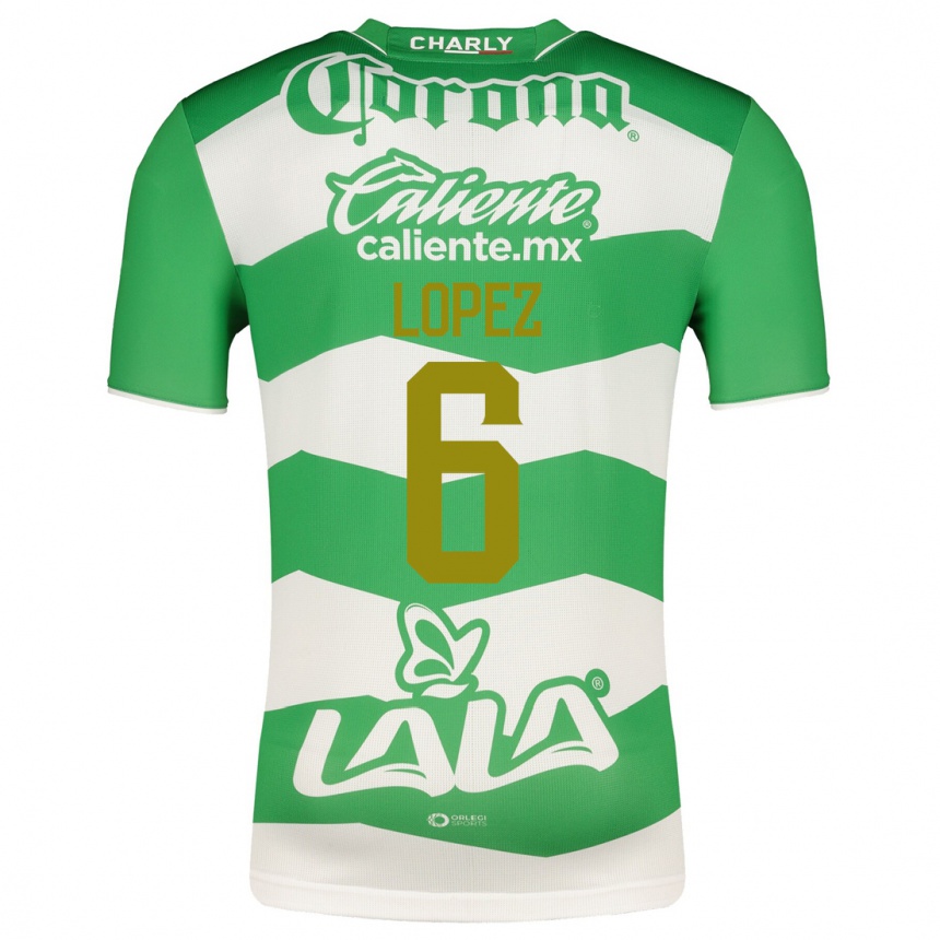 Herren Fußball Brenda López #6 Grün Heimtrikot Trikot 2023/24 T-Shirt Luxemburg